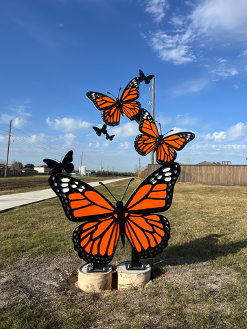 the assembled monarch butterfly relief sculpture 